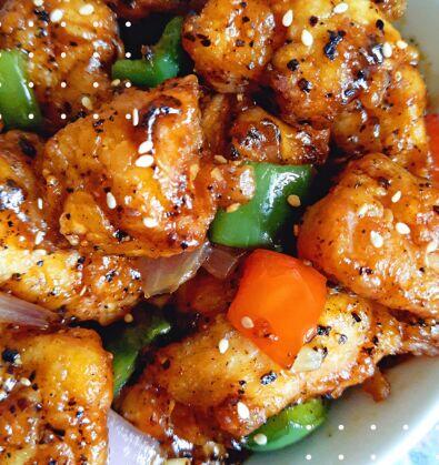 Chicken w. Black Pepper Sauce